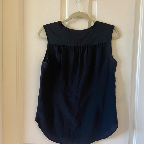 Ellie Kai Black Tank Top Button Up Blouse Size 6 - Picture 2 of 5